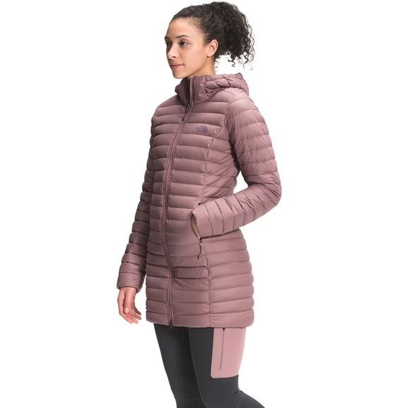 North Face Stretch Down Parka Mauve - Picture 2 of 11
